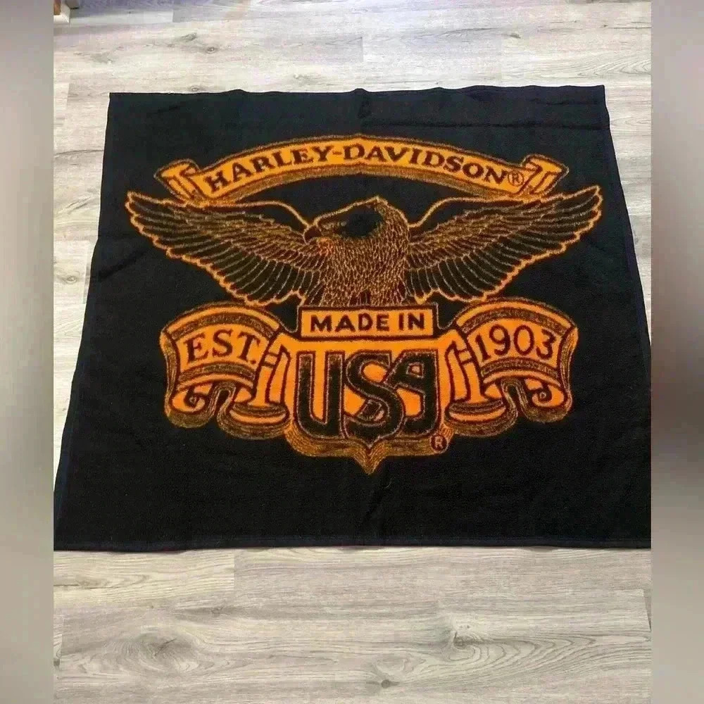 Vintage Harley Davidson Biederlack Blanket